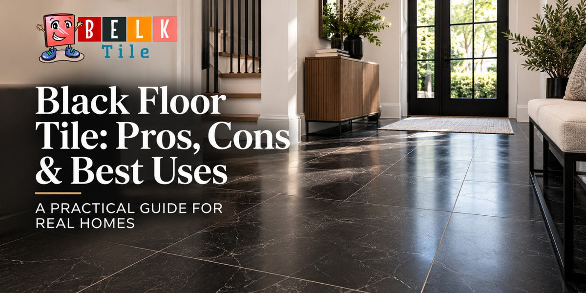 Black Floor Tile Pros, Cons & Where It Works Best by Mike Belk
