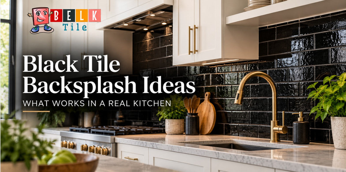 Black Tile Backsplash ideas that work in a real kitchen by Mike Belk