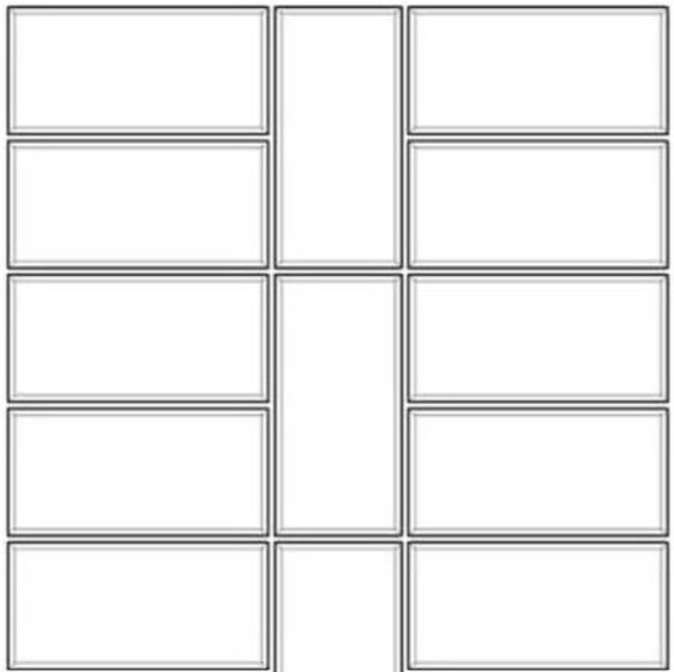 Cross Hatch Horizontal Shower Wall Tile Pattern BELK Tile