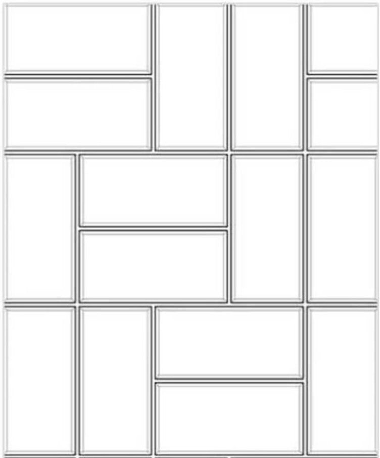Cross Hatch Offset Shower Wall Tile Pattern BELK Tile