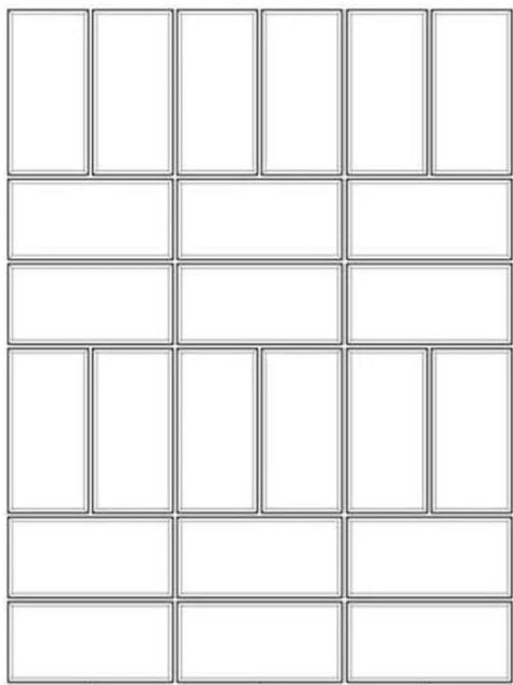 Cross Hatch Stack Shower Wall Tile Pattern BELK Tile