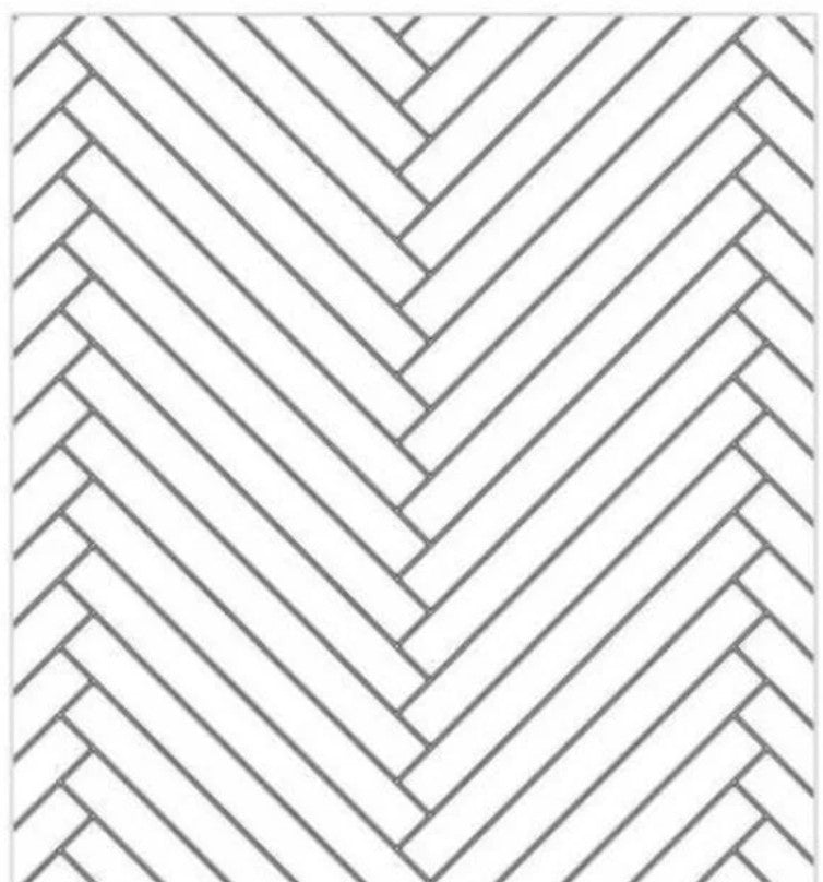 Herringbone Elongated Shower Wall Tile Pattern BELK Tile