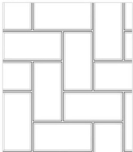 Herringbone Straight Shower Wall Tile Pattern BELK Tile