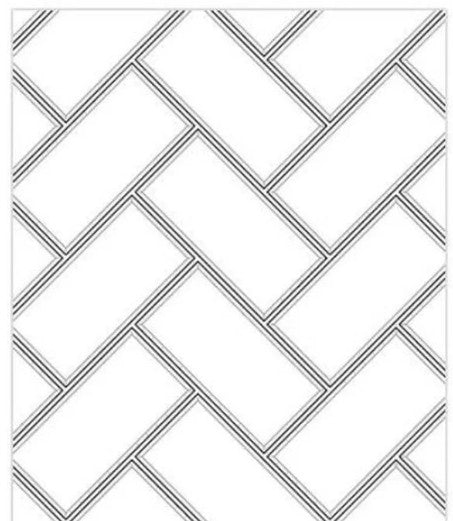Herringbone Traditional Shower Wall Pattern BELK Tile