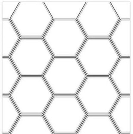 Hexagon Shower Wall Tile Pattern BELK Tile
