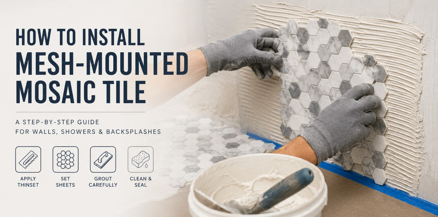 How to Install Mesh-Mounted Mosaic Tile Sheets And Fix Common Problems BELK Tile