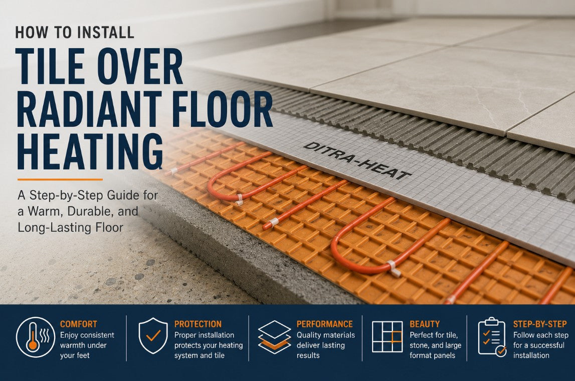 How to install Tile over radiant floor heating BELK Tile