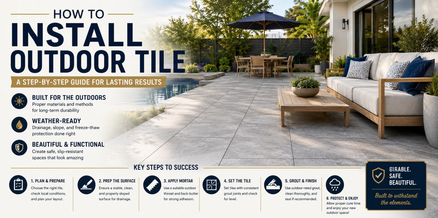 How to install outdoor tile by Mike Belk at BELK Tile