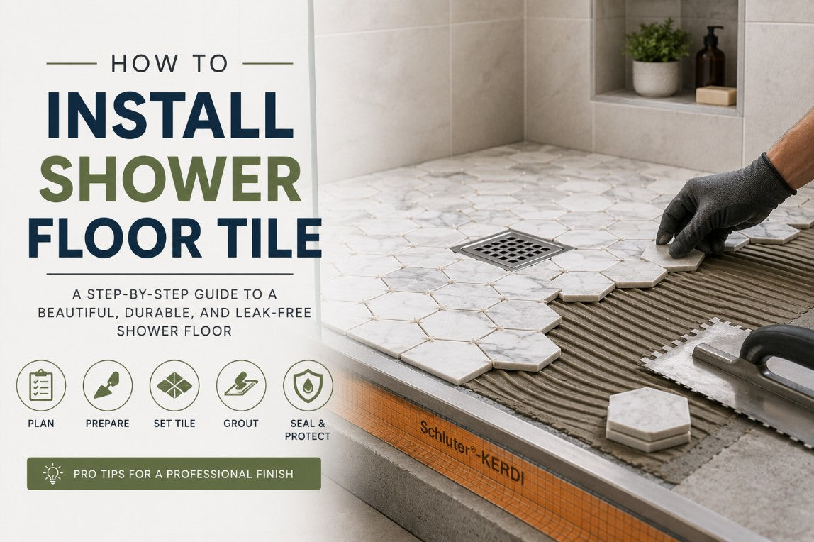 How to install shower floor tiles by Mike Belk with BELK Tile