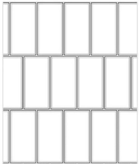 Offset Vertical Shower Wall Pattern BELK Tile