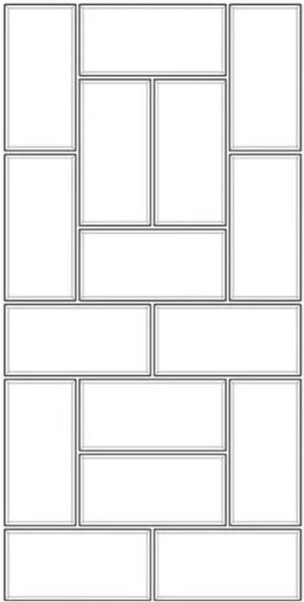 Pinwheel Dual Shower Wall Tile Pattern BELK Tile