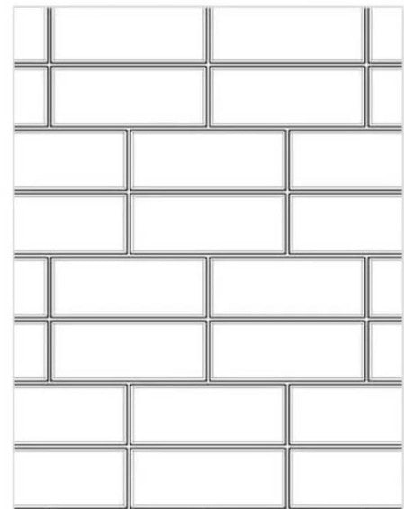 Running Dual Shower Wall Tile Pattern BELK Tile