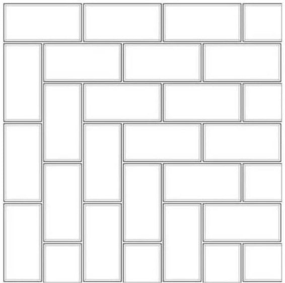 Running Variation Shower Wall Tile Pattern BELK Tile