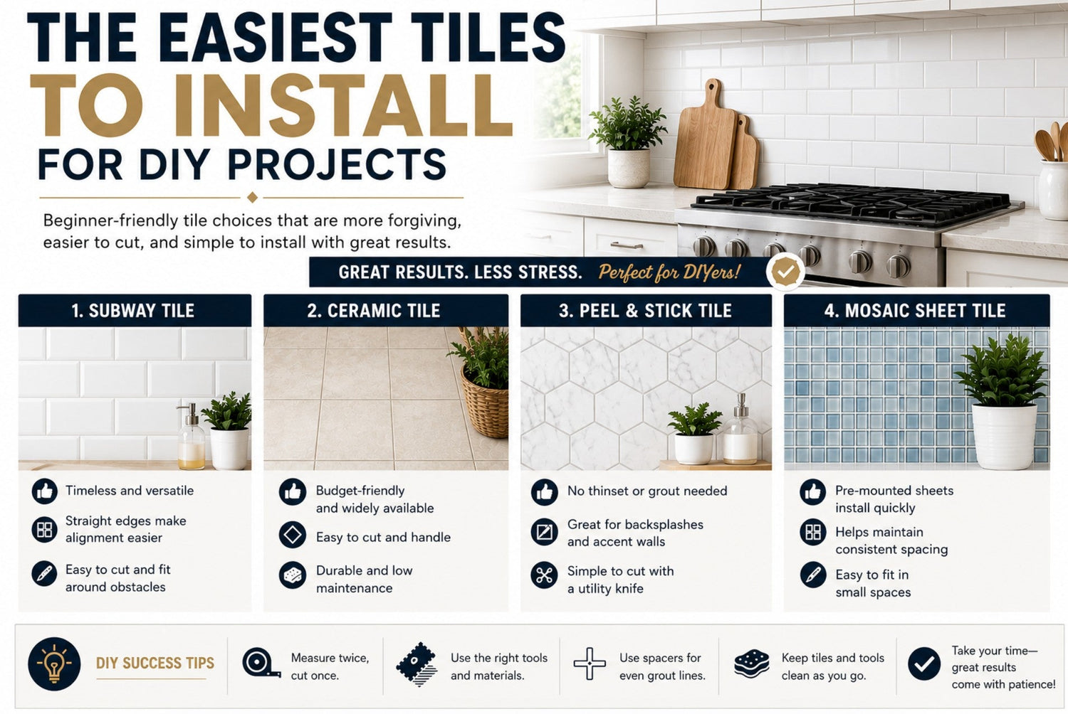 The easiest tiles to install for a DIY Project by BELK Tile