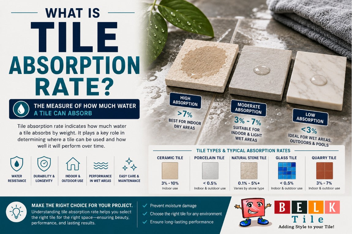 What is tile absorption rate by Mike Belk