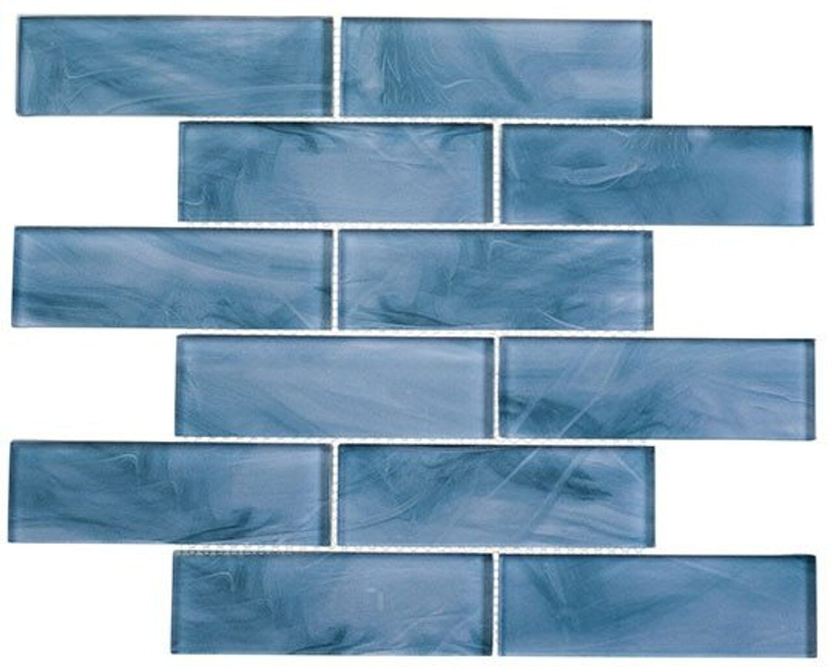 2x6 Glass Subway Tile for Backsplashes & Shower Walls