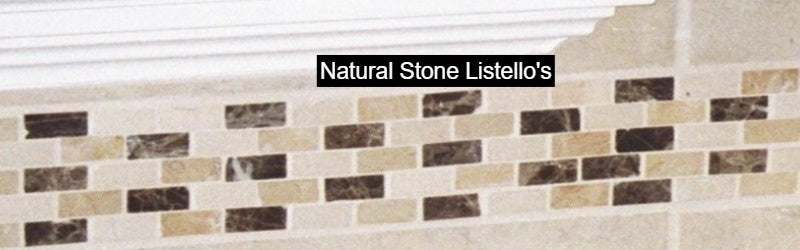 Natural stone listellos