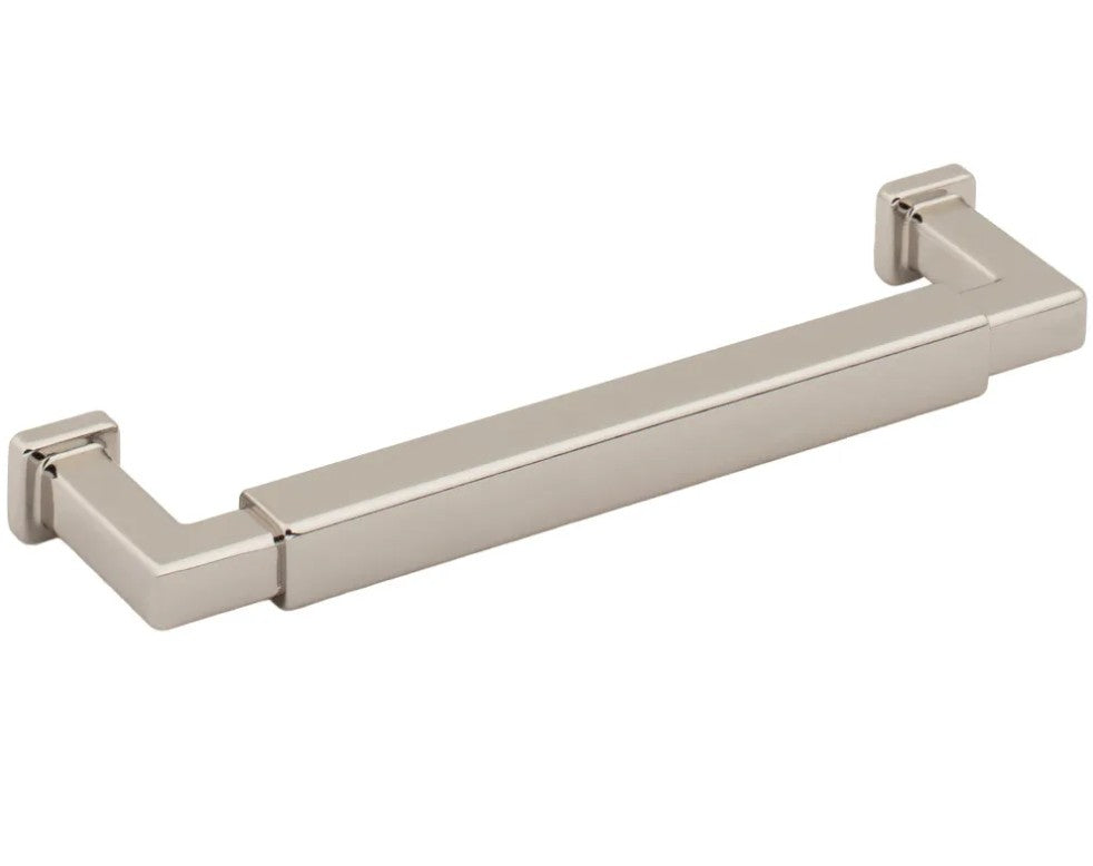 128 mm Center-to-Center Polished Nickel Nash Cabinet Pull 229-128NI Installed View