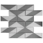 MIR Mosaics Monaco Series Glass Subway Tile Mosaic MNC-01BL Moneghetti Blanc