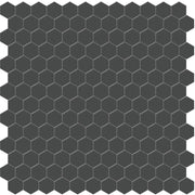 Anatolia Soho 1" hexagon 4501-0449-0 matte retro black mosaic