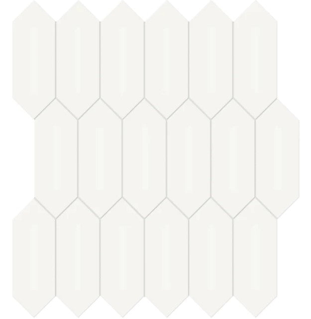 Anatolia Soho Tile 2 x 5 Picket 4501-0480-0 GLOSSY canvas white mosaic
