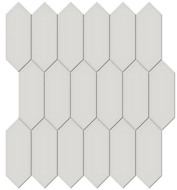 Anatolia Soho Tile 2 x 5 Picket 4501-0483-0 GLOSSY Halo Grey Mosaic