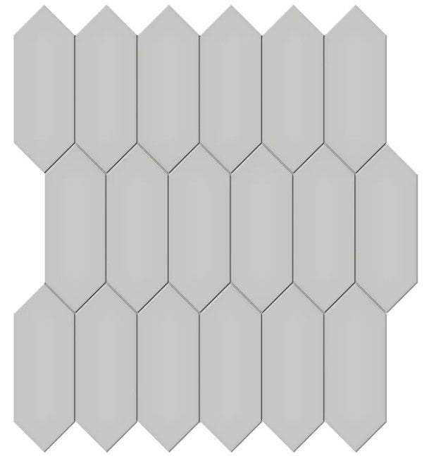 Anatolia Soho Tile 2 x 5 Picket 4501-0484-0 GLOSSY Loft Grey Mosaic