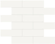 Anatolia Soho Tiles 2 x 6 Brick 4501-0494-0 Glossy Canvas White Mosaic
