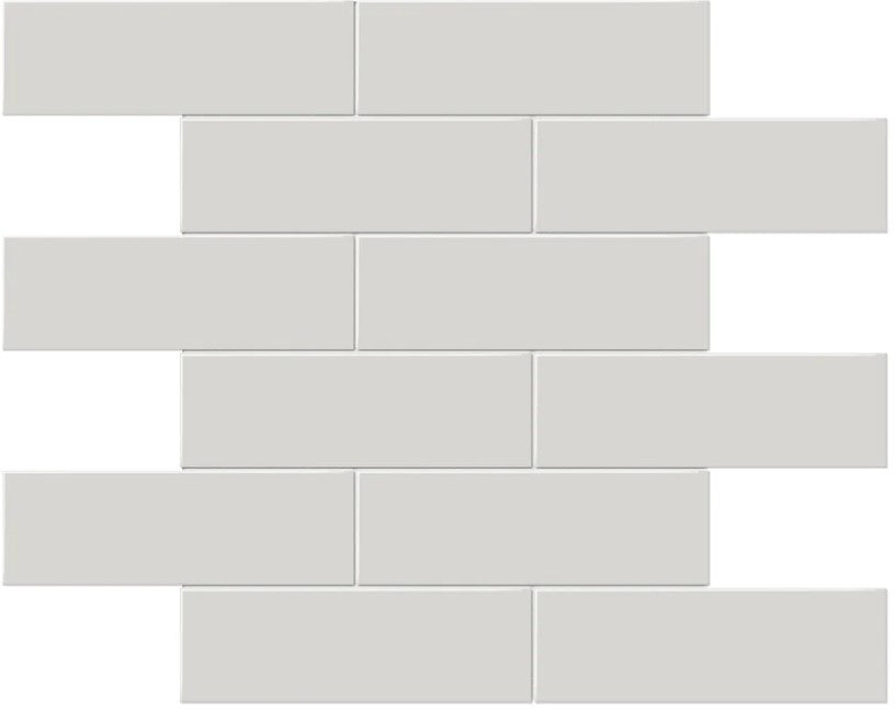 Anatolia Soho Tiles 2 x 6 Brick 4501-0496-0 GLOSSY Halo Grey