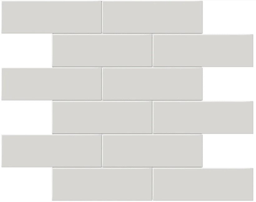 Anatolia Soho Tiles 2 x 6 Brick 4501-0506-0 Matte Halo Grey Mosaic