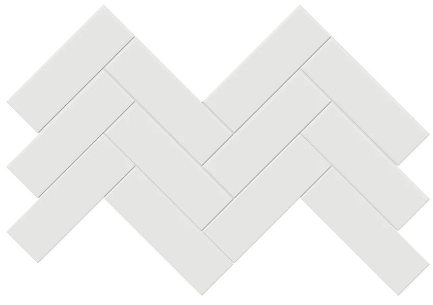 Anatolia Soho Tiles Herringbone Mosaic 4501-0520-0 GLOSSY Vintage Grey