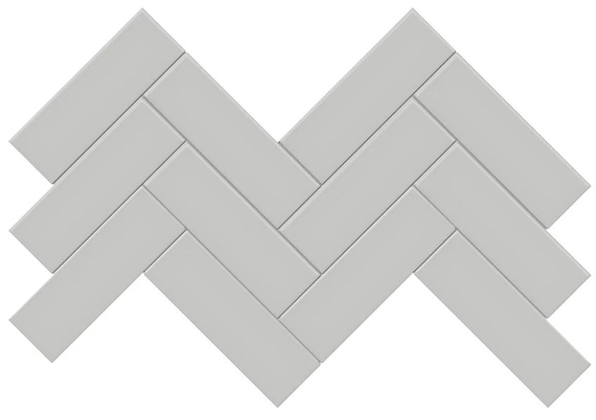 Anatolia Soho Tiles Herringbone Mosaic 4501-0523-0 GLOSSY Loft Grey
