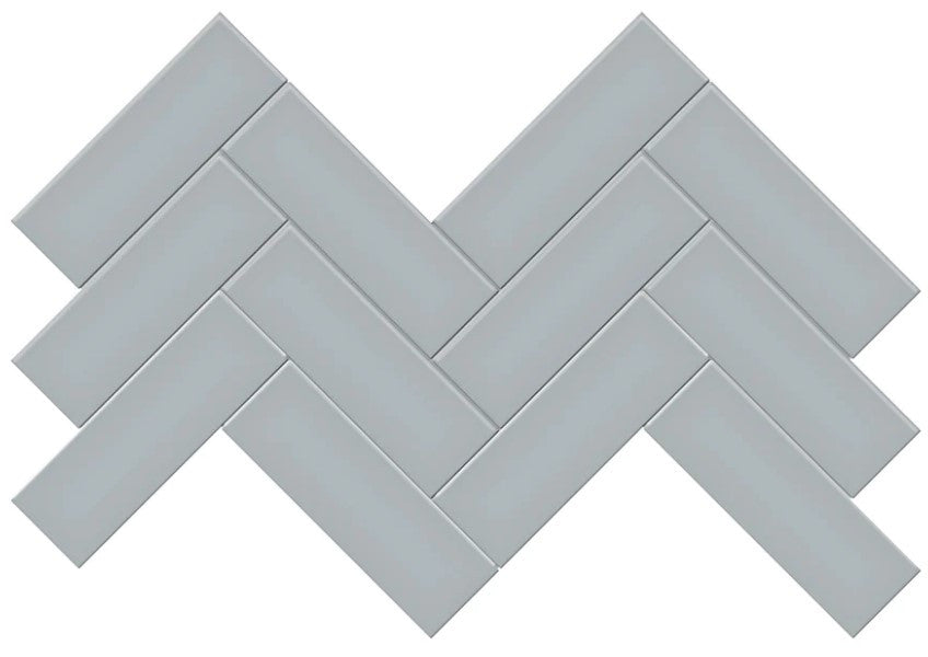 Anatolia Soho Tiles Herringbone Mosaic 4501-0527-0 GLOSSY Cloud Blue
