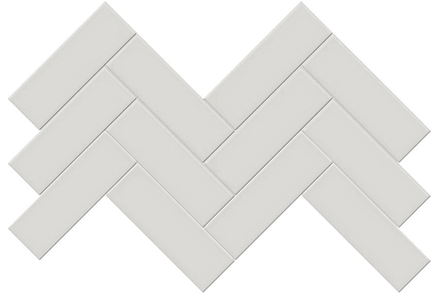 Anatolia Soho Tiles Herringbone Mosaic 4501-0531-0 MATTE Halo Grey