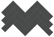 Anatolia Soho Tiles Herringbone Mosaic 4501-0534-0 MATTE Retro Black