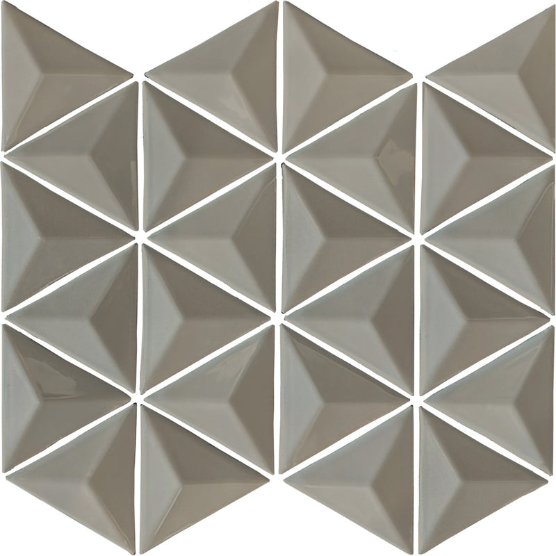 3-D Triangle Gray Glossy SSA-1260