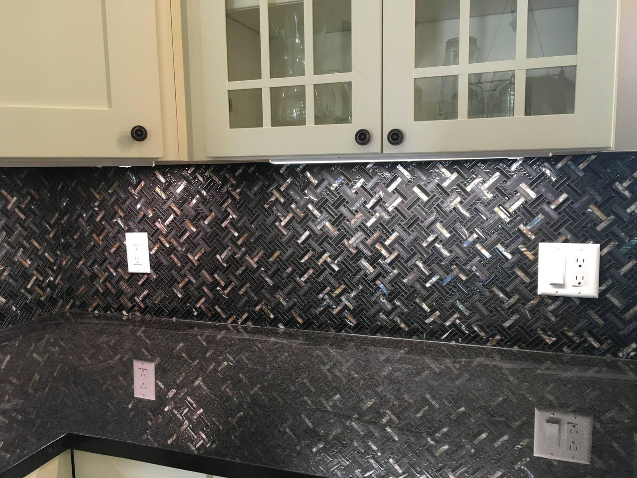 UBC North Shore Series Dark Harbor 2By Basketweave 540-523 kitchen backsplash