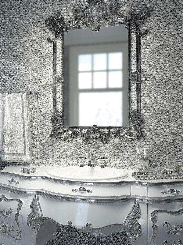 Glamour Series Diamante Silver ADI-01 vanity wall accent tiles