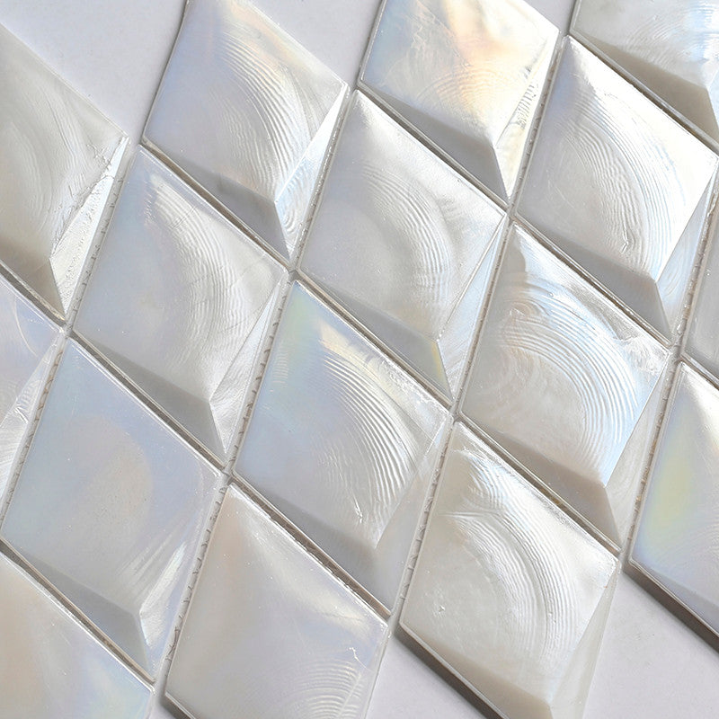 MIR Mosaic Allure Series White Diamond AL-03WHT-D Top View