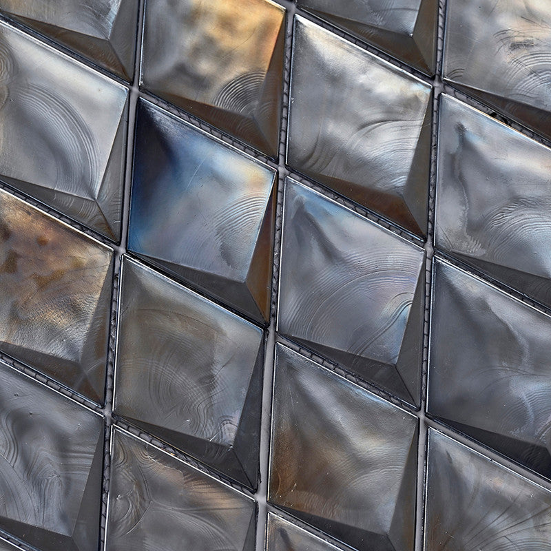 MIR Mosaic Allure Series Grey Diamond AL-06GRY-D Top View