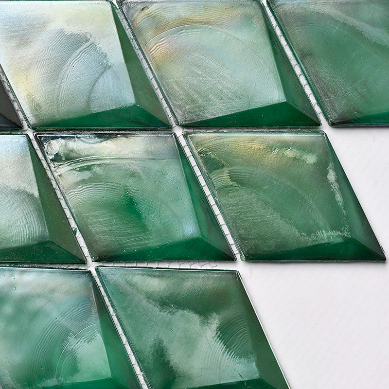 MIR Mosaic Allure Series Green Diamond AL-09GRN-D Top View