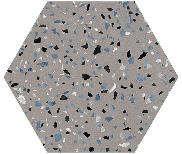 Abstract Series Hexagon Floor Tile ABS-6004 Abstract Gray