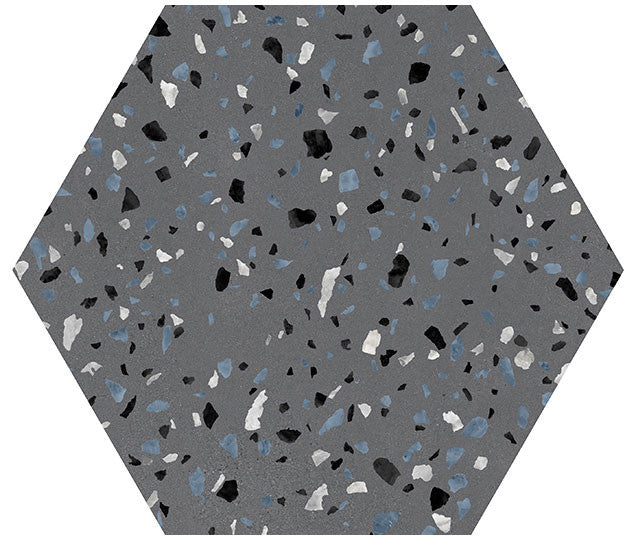 Abstract Series Hexagon Floor Tile ABS-6006 Abstract Graphite