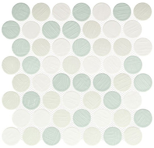 Alloway ALL-9001 Anya Recycled Glass Round mosaic tile