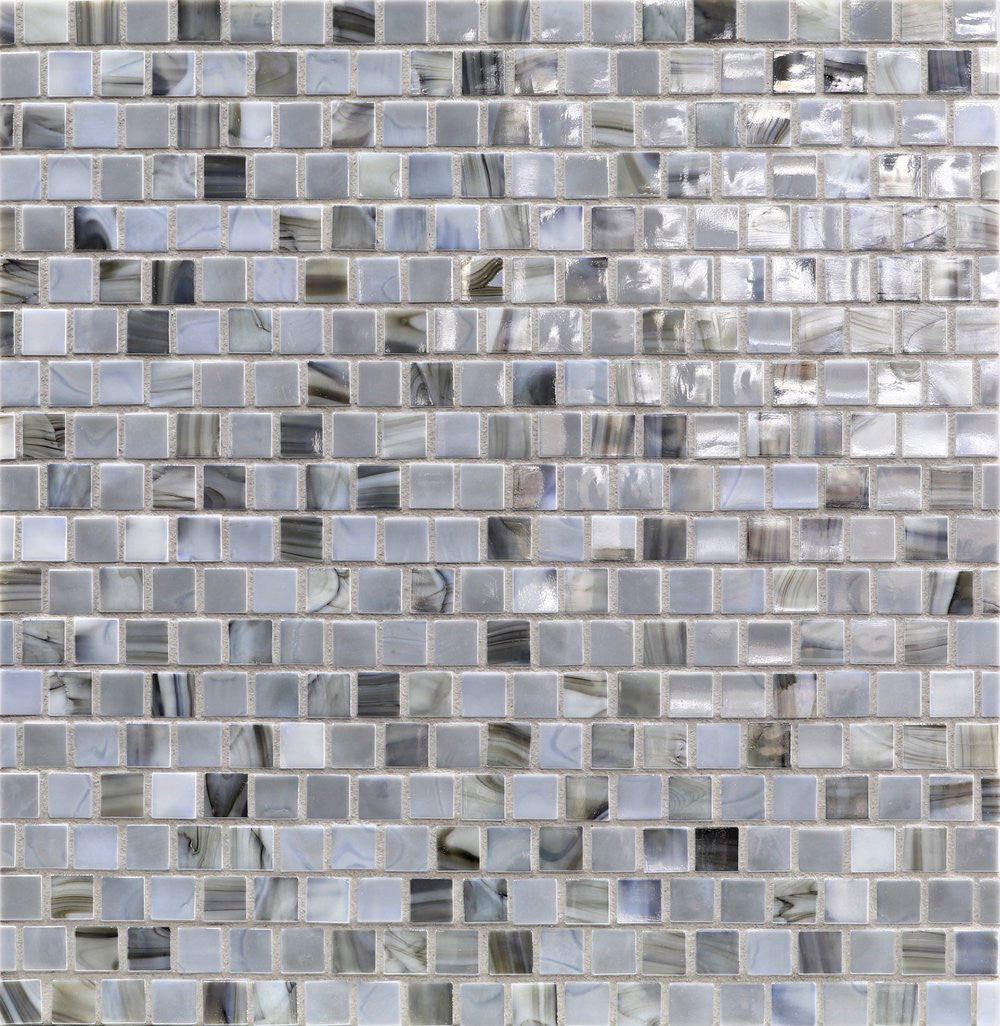 Aquarius Delphina Iridescent Recycled Glass Mosaic at BELK Tile - AQR-5/8x5/8-Delphina