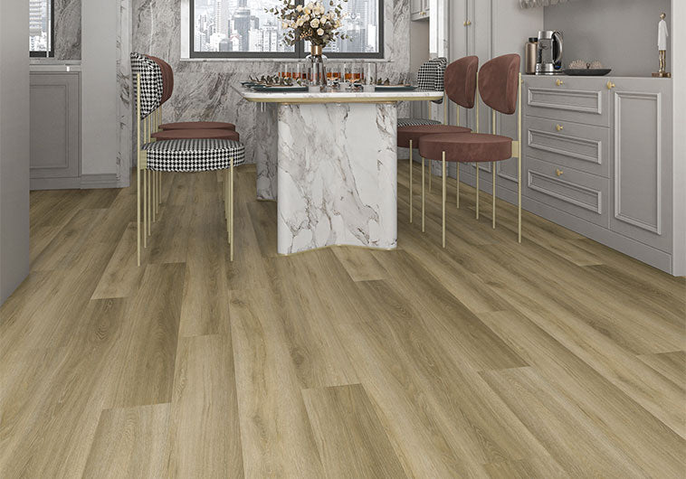 Arvora LVT Blonde Oak ARLVT-1004 Modern 7 x 48 Kitchen Floor Install