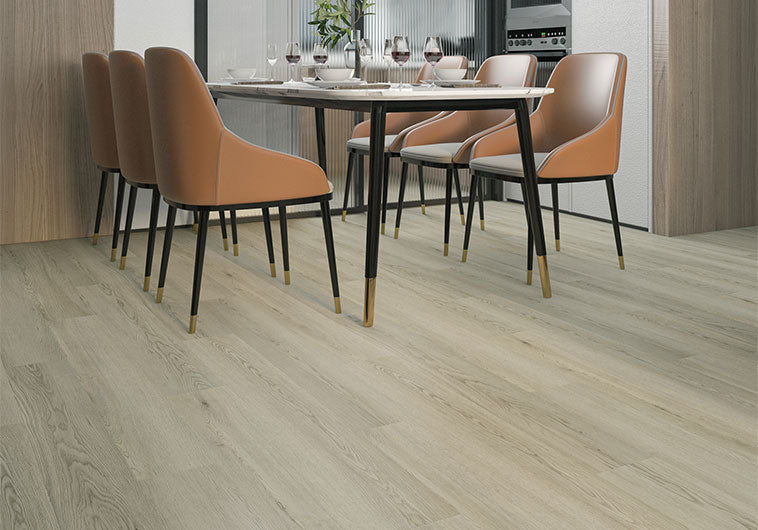 Arvora LVT Snowy Oak ARLVT-1006 Modern 7 x 48 Dining Room Floor