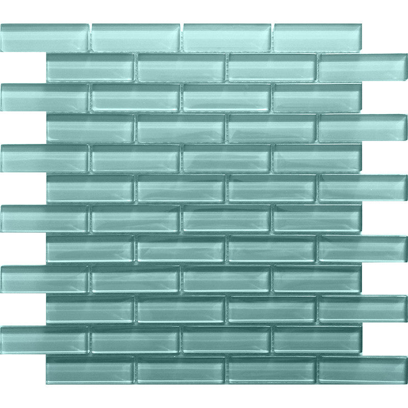 Mir Mosaic BR-041 Aqua 1 x 3 subway tile mosaic
