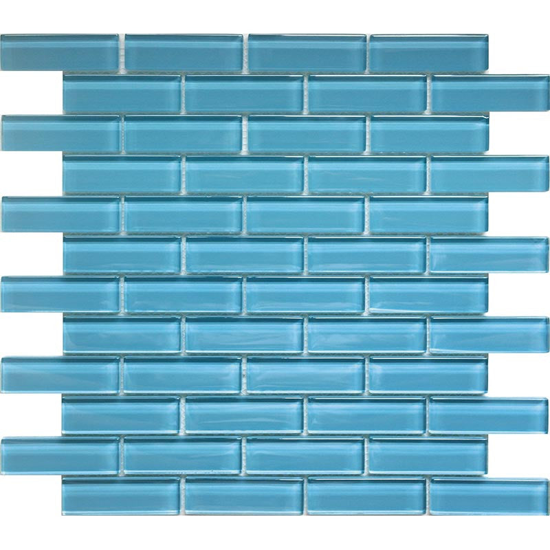 Mir Mosaic BR-042 Turquoise 1 x 3 subway tile mosaic