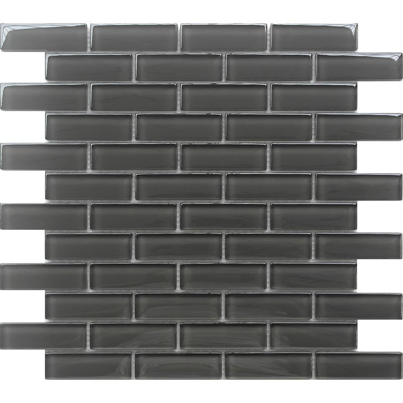Mir Mosaic BR-098 Pewter 1 x 3 subway tile mosaic